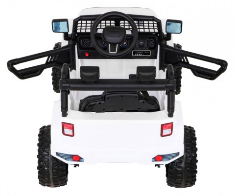 Autko Jeep Dark Night na akumulator dla dzieci Biały + Wolny Start + EVA + Audio LED