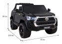 Toyota Hilux na akumulator dla dzieci Czarny Pickup + Napęd 4x4 + Pilot