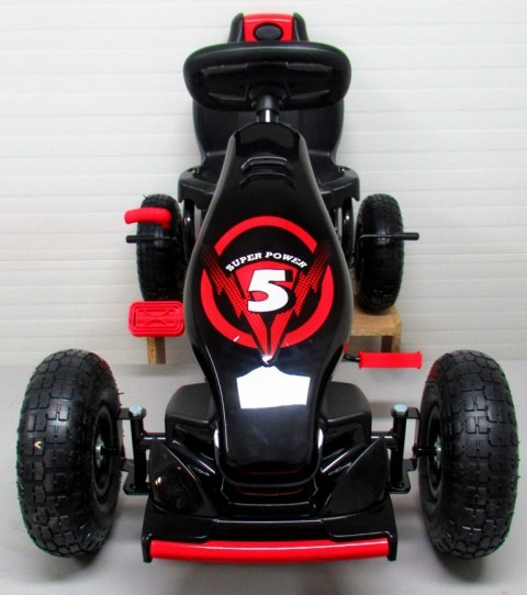 GOKART G8 CZERWONY, gokart dziecięcy, pompowane koła