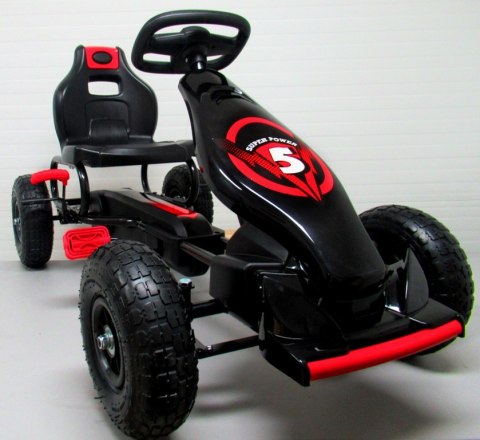 GOKART G8 CZERWONY, gokart dziecięcy, pompowane koła