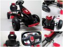 GOKART G8 CZERWONY, gokart dziecięcy, pompowane koła