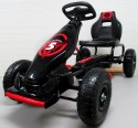 GOKART G8 CZERWONY, gokart dziecięcy, pompowane koła