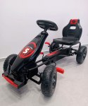 GOKART G8 CZERWONY, gokart dziecięcy, pompowane koła