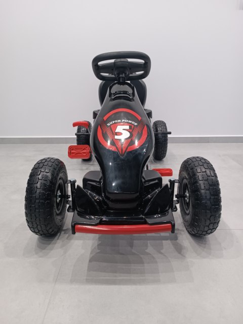 GOKART G8 CZERWONY, gokart dziecięcy, pompowane koła