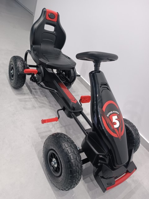 GOKART G8 CZERWONY, gokart dziecięcy, pompowane koła