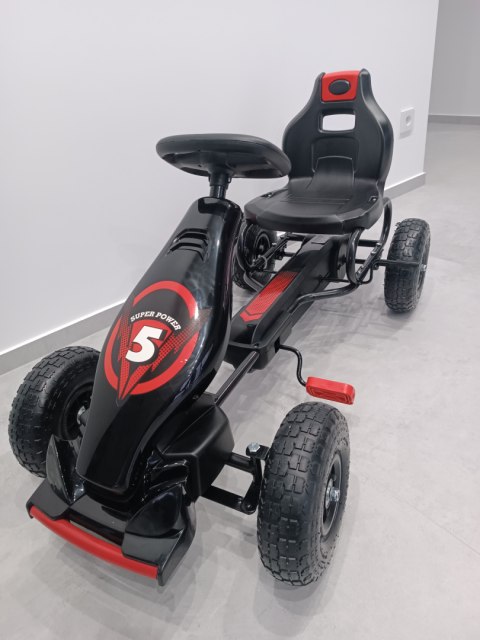 GOKART G8 CZERWONY, gokart dziecięcy, pompowane koła
