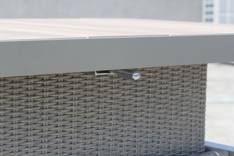 Zestaw mebli ogrodowych Royal Comfort techorattan szary + Duży Narożnik + Regulowany Stół + 13 Poduszek