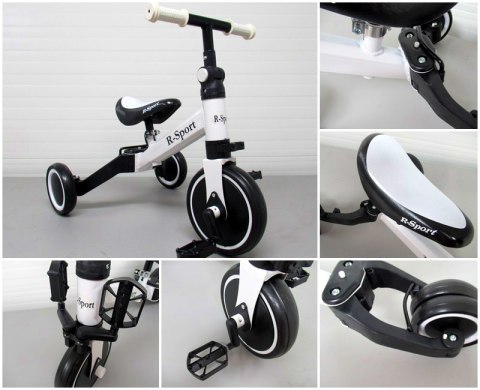 Rowerek biegowy P8 BIAŁY R-Sport +pedała wielofunkcyjny