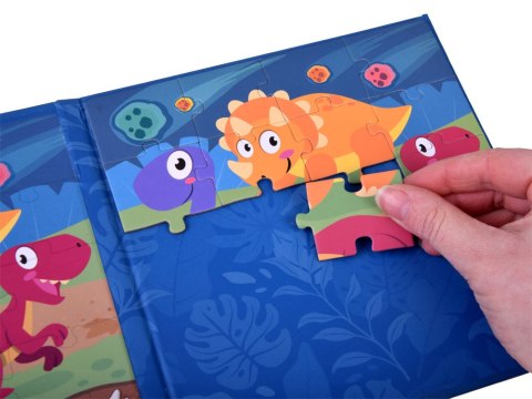 Książeczka Puzzle magnetyczne Dinozaury 40 ZA4268