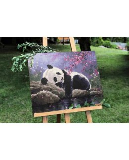 Malowanie po numerach Panda na Odpoczynku 40x50 Płótno + Farby + Pędzle