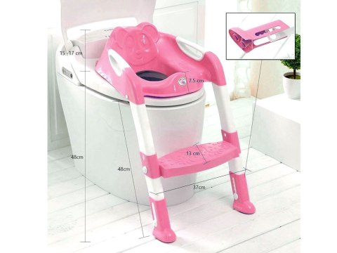 Schodki nakładka do toalety podstawka róż ZA4349