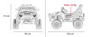 Autko terenowe Geoland Power dla 2 dzieci Różowy + Pilot + Silniki 2x200W + Bagażnik + Radio MP3 + LED