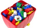 Kuferek Duży z Kolorowymi Klockami K2 280 Elementów Czerwony