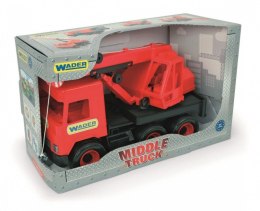 Dźwig czerwony 38 cm Middle Truck w kartonie Wader