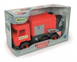 Śmieciarka czerwona Middle Truck w kartonie Wader