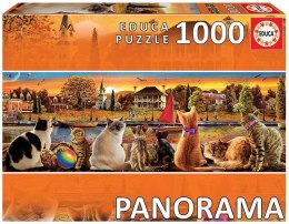 Puzzle 1000 elementów Koty na nadbrzeżu Panorama Educa