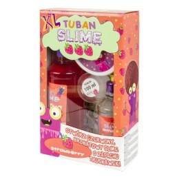 Masa plastyczna Zestaw super slime - Truskawka XL TUBAN