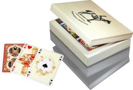 Karty Lux w szkatułce drewnianej z logo Piatnik Piatnik