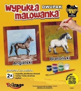 Wypukła malowanka Dwupak Konie Angielski-Bretoński Mirage