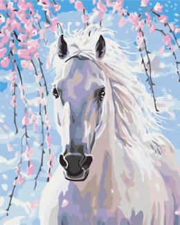 Obraz Paint it! Malowanie po numerach. Koń w kwiatach wiśni Symag