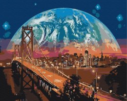 Obraz Paint it! Malowanie po numerach - Księżyc nad San Francisco Symag