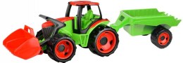 Pojazd Traktor z łyżką i przyczepą czerwono-zielony Lena