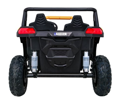 Buggy ATV Strong Racing dla 2 dzieci Złoty + Silnik bezszczotkowy + Pompowane koła + Audio LED
