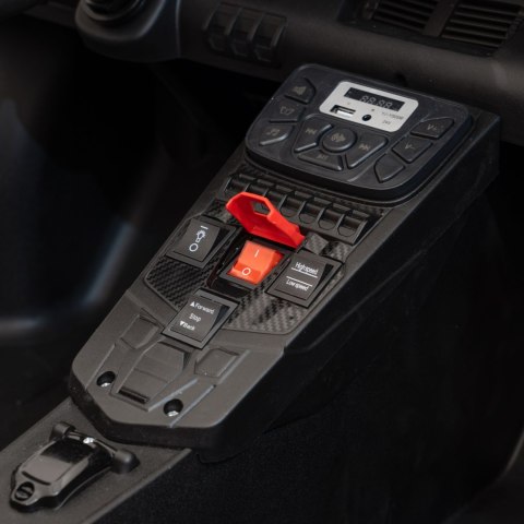 Auto Lamborghini Aventador SV na akumulator dla 2 dzieci Czerwony + Pilot 2,4 GHz + Pianka EVA + Audio LED