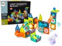 Świecąca Zjeżdżalnia Dla Kulek Klocki Magnetyczne 75 Elementów
