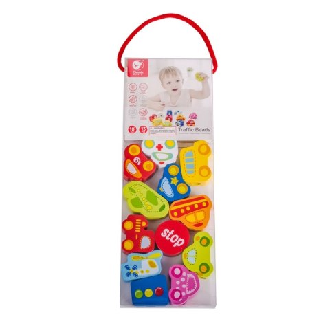 CLASSIC WORLD Drewniane Koraliki Ruch Drogowy 13 elementów