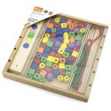 Drewniana Gra edukacyjna Logiczne koraliki Viga Toys 104 elementy