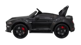Autko Ford Mustang GT na akumulator dla dzieci Czarny + Regulacja siedzenia + Audio LED + EVA + Wolny Start
