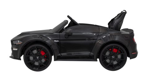 Autko Ford Mustang GT na akumulator dla dzieci Czarny + Regulacja siedzenia + Audio LED + EVA + Wolny Start