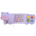 Sensoryczna tablica manipulacyjna Hipopotam drewniana Viga Toys