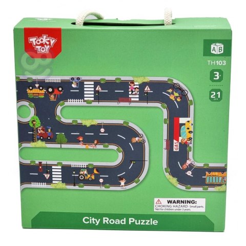 TOOKY TOY Puzzle Autostrada Makieta + 3 Samochodziki