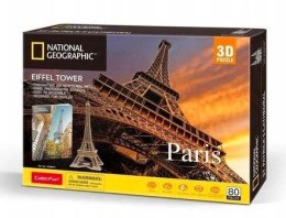 Puzzle 3D National Geographic Paryż Wieża Eiffla 80 elementów Cubic Fun