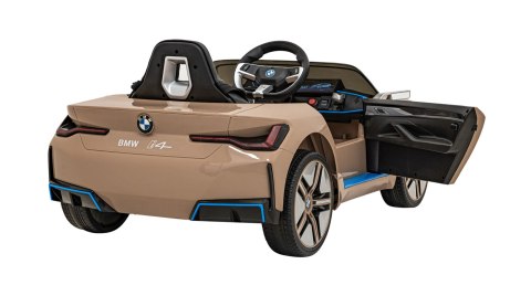 Autko BMW i4 na akumulator dla dzieci Złoty