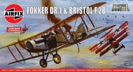 Model plastikowy Fokker DR1 Triplane & Bristol Fighter Dog Airfix
