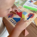 TOOKY TOY Puzzle Tangram Układanka dla Dzieci Nauka Kształtów Figury Kształty 18el.