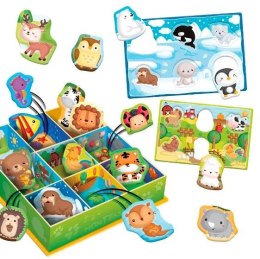 Gra Montessori Baby pudełko - Szczęśliwe zwierzęta Lisciani