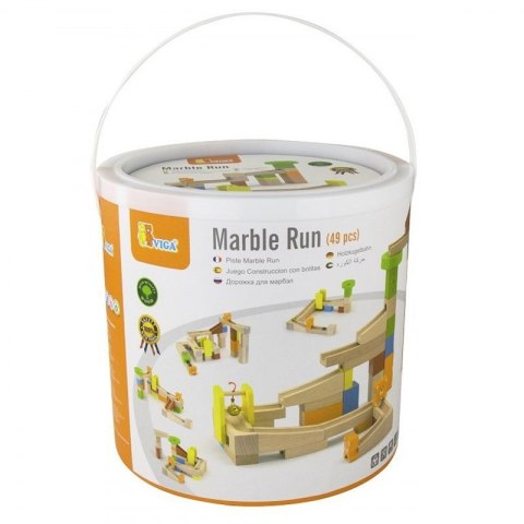 Viga Drewniany Tor na kulki Kulodron 49 elementów