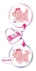 Maskotka Chi Chi Love Słodki szczeniak, na kabel, różowy, 17 cm Simba