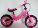 Rowerek biegowy R3 różowy R-Sport 12'' hamulec, dzwonek