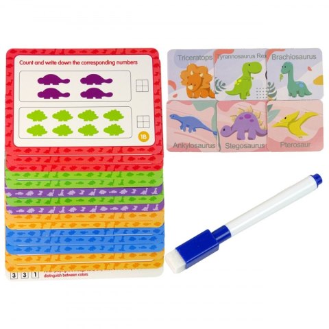 WOOPIE Zestaw Edukacyjny Nauka Liczenia Sortowanie Dinozaury 95 el.