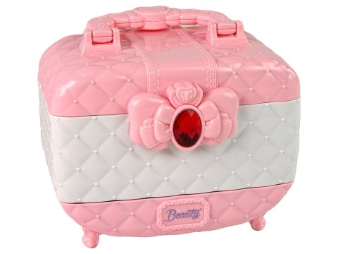 Zestaw Piękności w Kuferku Cienie Lakiery Różowy Biały