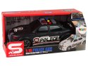 Auto Sportowe Otwierany Bagażnik Policja Światła Dźwięki Czarny 1:16