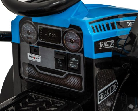 Traktor Spychacz G320 dla najmłodszych dzieci Niebieski + Ruchoma łyżka + Melodie + Klakson + Światła LED