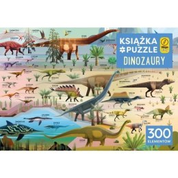 Puzzle 300 elementów + Książka - Dinozaury Wilga Play