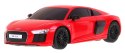 Audi R8 czerwony RASTAR model 1:24 Zdalnie sterowane auto + Pilot 2,4 GHz