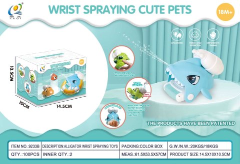 Pistolet wodny Rekin na rękę dla dzieci 18m+ Ręczna sikawka + Zabawka do kąpieli